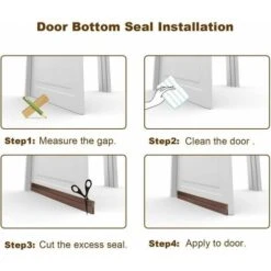 Tira De Sellado De Silicona Para Puerta De Bajo Ruido De 5x100 Cm (blanco) -Hogar Baño Tienda 100785224 3