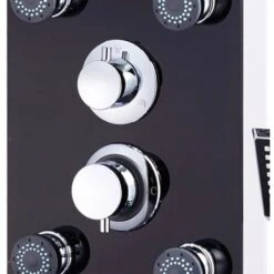 Panel Ducha De Vidrio Negro 25x44,6x130 Cm VidaXL -Hogar Baño Tienda 10087282 5