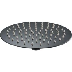 Rociador Redondo Negro Mate De Acero Inoxidable 20 Cm - IMEX