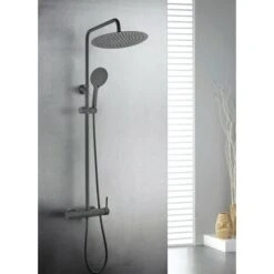 GME Ducha Telescópica INVERTER NEGRA Monomando Con Desviador En Griferí­a -Hogar Baño Tienda 10174383 4