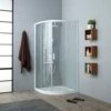 CABINA DE DUCHA SEMICIRCULAR TRANSPARENTE DE VENECIA 90X90 CM -Hogar Baño Tienda 11996435 1