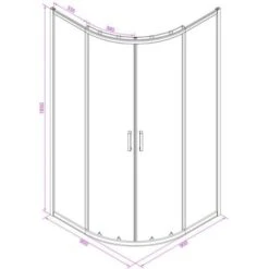 CABINA DE DUCHA SEMICIRCULAR TRANSPARENTE DE VENECIA 90X90 CM 11 CABINA DE DUCHA SEMICIRCULAR TRANSPARENTE DE VENECIA 90X90 CM -Hogar Baño Tienda 11996435 5