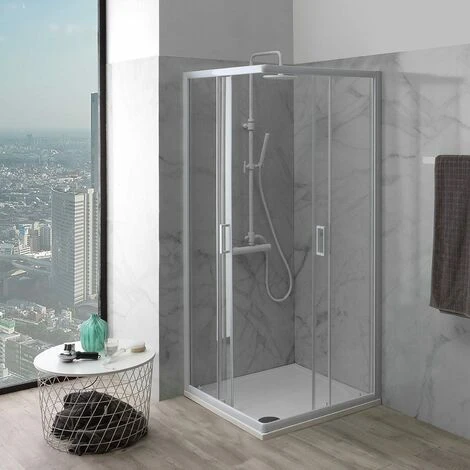 CABINA DE DUCHA 75X75 VIDRIO TRANSPARENTE 4 MM SERIE VENERE 4 CABINA DE DUCHA 75X75 VIDRIO TRANSPARENTE 4 MM SERIE VENERE - Imagen 2