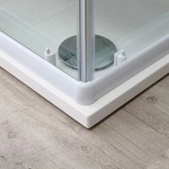 CABINA DE DUCHA CUADRADA DE VIDRIO 80X80 CON SERIGRAFÍA Y PERFILES BLANCOS 11 CABINA DE DUCHA CUADRADA DE VIDRIO 80X80 CON SERIGRAFÍA Y PERFILES BLANCOS -Hogar Baño Tienda 11996757 5