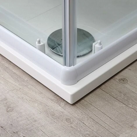 CABINA DE DUCHA CUADRADA DE VIDRIO 80X80 CON SERIGRAFÍA Y PERFILES BLANCOS 7 CABINA DE DUCHA CUADRADA DE VIDRIO 80X80 CON SERIGRAFÍA Y PERFILES BLANCOS - Imagen 5