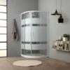 CABINA DE DUCHA SEMICIRCULAR 80 CM SERGIED GLASS SERIES VENERE -Hogar Baño Tienda 11996760 1