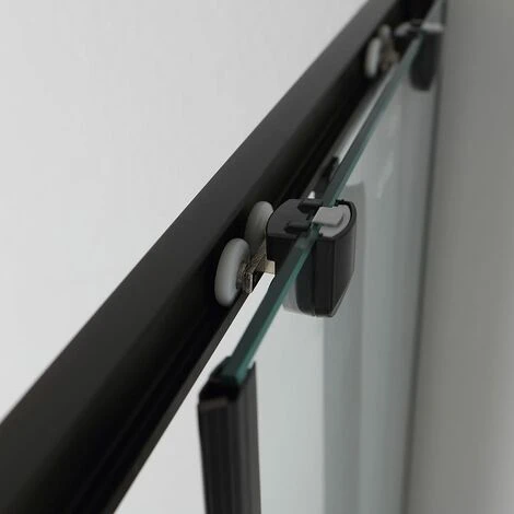 CABINA DE DUCHA 80X100 H 190 PERFIL NEGRO MATE CRISTAL CLARO CIUDAD 5 CABINA DE DUCHA 80X100 H 190 PERFIL NEGRO MATE CRISTAL CLARO CIUDAD - Imagen 3