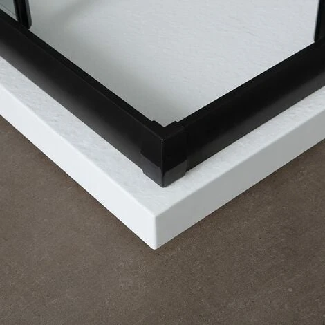 CABINA DE DUCHA 80X100 H 190 PERFIL NEGRO MATE CRISTAL CLARO CIUDAD 7 CABINA DE DUCHA 80X100 H 190 PERFIL NEGRO MATE CRISTAL CLARO CIUDAD - Imagen 5