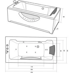 SIMBA Bañera Hidromasaje Bañera De Esquina Hidromasaje 170 X 90cm Paris 11 SIMBA Bañera Hidromasaje Bañera De Esquina Hidromasaje 170 X 90cm Paris -Hogar Baño Tienda 12082381 5