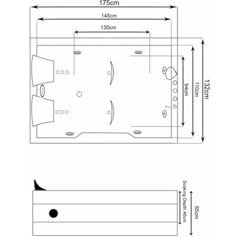 SIMBA Bañera Hidromasaje Bañera De Esquina Hidromasaje 175 X 132cm MIMI Y Cromoterapia 7 SIMBA Bañera Hidromasaje Bañera De Esquina Hidromasaje 175 X 132cm MIMI Y Cromoterapia - Imagen 5