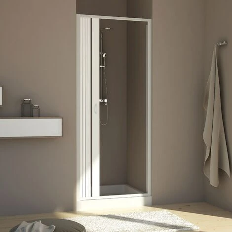 Puerta De Ducha Extensible De Pvc H 185 Mod. Aura Lateral 80 Cm 4 Puerta De Ducha Extensible De Pvc H 185 Mod. Aura Lateral 80 Cm - Imagen 2