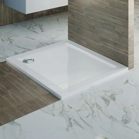 Plato De Ducha Acrílico Borde Realzado Blanco Brillante Mod. Flower 70x70x4 Cm Cuadrado 5 Plato De Ducha Acrílico Borde Realzado Blanco Brillante Mod. Flower 70x70x4 Cm Cuadrado - Imagen 3