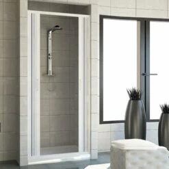 Puerta De Ducha De Pvc H 185 Cm Mod. Vergine 100 Cm Apertura Central -Hogar Baño Tienda 12225813 3
