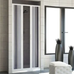 Puerta De Ducha De Pvc H 185 Cm Mod. Vergine 100 Cm Apertura Central -Hogar Baño Tienda 12225813 4