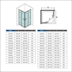Mampara De Ducha Angular Puerta Corredera Cristal 5 MM Perfilería Gris Mate 70x70cm -Hogar Baño Tienda 12300541 5