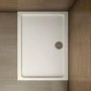Plato De Ducha Rectangular Y Cuadrado Para Mamparas 120x80cm + Accesorios De Desagüe -Hogar Baño Tienda 12300589 1