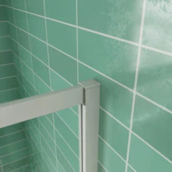 Mampara Semicircular De Ducha Puerta Corredera Gris Mate Vidrio Templado 5 Mm 80x80x185cm -Hogar Baño Tienda 12300718 4