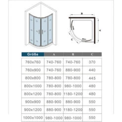 Mampara Semicircular De Ducha Puerta Corredera Gris Mate Vidrio Templado 5 Mm 80x80x185cm -Hogar Baño Tienda 12300718 5