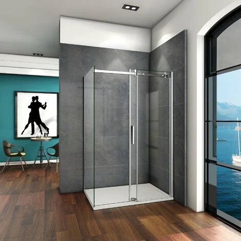 Mamparas De Ducha Corredera Elegante 6mm Angular 140x90x195cm 4 Mamparas De Ducha Corredera Elegante 6mm Angular 140x90x195cm - Imagen 2