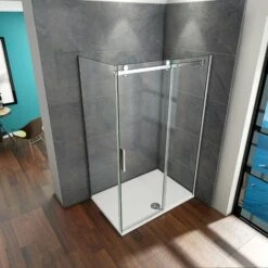 Mamparas De Ducha Corredera Elegante 6mm Angular 140x90x195cm 9 Mamparas De Ducha Corredera Elegante 6mm Angular 140x90x195cm -Hogar Baño Tienda 12300774 3
