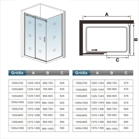 Mamparas De Ducha Corredera Elegante 6mm Angular 140x90x195cm 6 Mamparas De Ducha Corredera Elegante 6mm Angular 140x90x195cm - Imagen 4