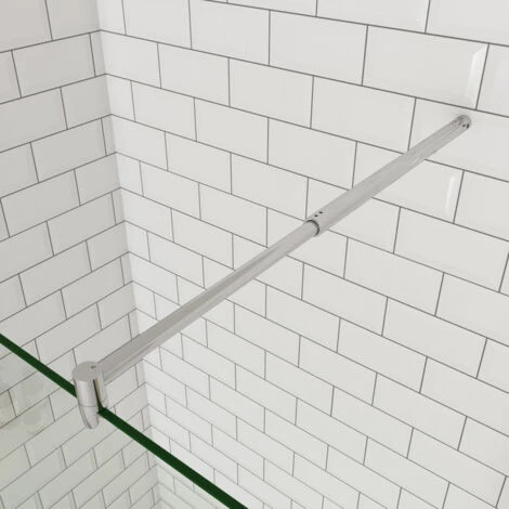 Mamparas De Ducha Panel Fijo + Lateral 40cm Movible 8mm Antical Barra 70-120cm - 90+40x200cm 5 Mamparas De Ducha Panel Fijo + Lateral 40cm Movible 8mm Antical Barra 70-120cm - 90+40x200cm - Imagen 3