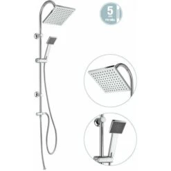 Columna De Ducha Para Entrada De Agua Modelo Cuadrado Piralla Savona 0HR00846D16 Cromo -Hogar Baño Tienda 12994069 3