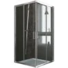 Mampara De Ducha Deslizante Vidrio Transparente H 185 Mod. Alabama 70x70 Cm Cuadrado -Hogar Baño Tienda 13180074 1