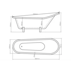 Bañera Independiente Exenta Con Pies Estilo Retro Vintage Francés Maiorca -Hogar Baño Tienda 13980192 5