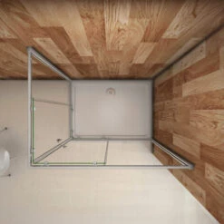 Mampara De Ducha, Apertura Central, Puertas Correderas 70x70x185cm -Hogar Baño Tienda 14359096 4