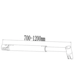 Barra De Fijación Telescópica Redonda 70cm A 120cm Extensible Para Mamparas De Ducha -Hogar Baño Tienda 14359106 4