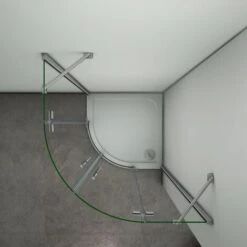 Puerta De Ducha Semicircular Esquinal, Mampara De Ducha Apertura De Puerta Abatible Curvo Antical 78x78x195cm -Hogar Baño Tienda 14359189 3