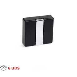 Colgador Plegable | Estilo Decorativo | Fabricado En Plástico - Zamak | Acabado En Negro | Gran Capacidad De Carga | Medidas 76*72*20 Mm | Sistema De Fijación Atornillado | 6 Unidades