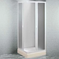 Mampara De Ducha Corredera De Acrílico Mod. Smart Con Apertura Central 75x75 Cm -Hogar Baño Tienda 16121657 3