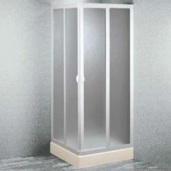 Mampara De Ducha Corredera De Acrílico Mod. Smart Con Apertura Central 75x75 Cm -Hogar Baño Tienda 16121657 4