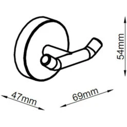 Percha De Baño, Accesorio De Baño De Diseño MED. Percha Para Baño Acabada En Cromo Brillo. Opciones De Colocación: Con Tornillos / Con Adhesivo 3m -Hogar Baño Tienda 16215145 4