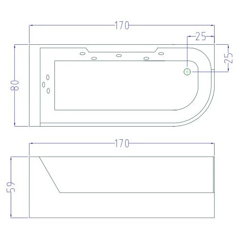 SIMBA Bañera Hidromasaje Bañera De Esquina Hidromasaje Y Vitrio Panoramico SPA 170 X 80cm VENICE 7 SIMBA Bañera Hidromasaje Bañera De Esquina Hidromasaje Y Vitrio Panoramico SPA 170 X 80cm VENICE - Imagen 5