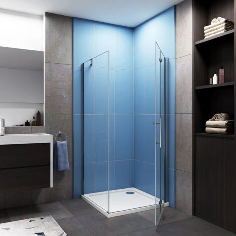 Mamparas Angular Plegable + Panel Fijo 6mm Antical 100x90x185cm + Plato De Ducha 4 Mamparas Angular Plegable + Panel Fijo 6mm Antical 100x90x185cm + Plato De Ducha - Imagen 2