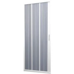 Puerta De Ducha De Pvc Plegable Blanca H 185 Mod. Flex Con Apertura Lateral 80 Cm