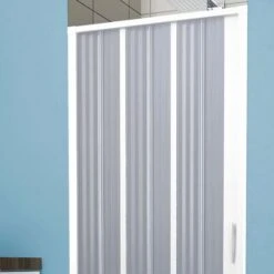 Puerta De Ducha De Pvc Plegable Blanca H 185 Mod. Flex Con Apertura Lateral 80 Cm -Hogar Baño Tienda 16797613 5