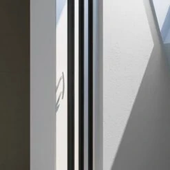 Puerta De Ducha De Pvc Plegable Blanca H 185 Mod. Flex Con Apertura Central 110 Cm -Hogar Baño Tienda 16802026 4