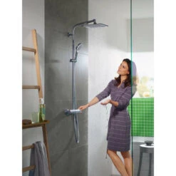Tubo De Ducha Hansgrohe Crometta E 240 1jet EcoSmart Con Termostato, Cromado - 27281000 7 Tubo De Ducha Hansgrohe Crometta E 240 1jet EcoSmart Con Termostato, Cromado - 27281000 -Hogar Baño Tienda 17002423 3