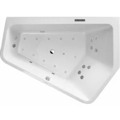 Duravit Whirlpool Paiova 5 1900x1400mm Versión Empotrada Esquina Derecha, Dos Pendientes Traseras Diferentes, Marco, Desagüe Y Rebosadero, Combi-System L - 760393000CL1000