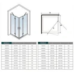 Mamparas De Ducha Cristal 6mm Puerta Abatible De Baño 80x100x190cm -Hogar Baño Tienda 17309825 5