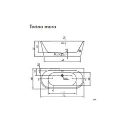 Bañera Exenta TORINO MURO SANYCCES 170 Cm - Sin Griferia -Hogar Baño Tienda 18054386 3