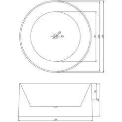 SIMBA Bañera Independiente Diam. 134cm Crystal+grifo Diseño Moderno E Innovador -Hogar Baño Tienda 18368497 4