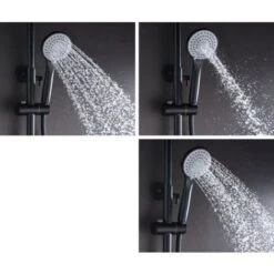 IMEX Columna De Ducha Negro Mate Monomando Serie Art -Hogar Baño Tienda 18398976 3