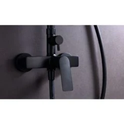 IMEX Columna De Ducha Negro Mate Monomando Serie Art -Hogar Baño Tienda 18398976 4