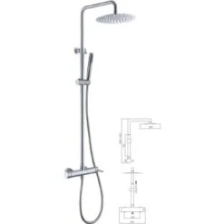 IMEX Barra De Ducha De Acero Inoxidable Monomando Serie Moscu 5 IMEX Barra De Ducha De Acero Inoxidable Monomando Serie Moscu -Hogar Baño Tienda 18912231 2