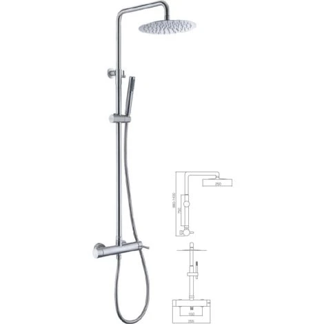 IMEX Barra De Ducha De Acero Inoxidable Monomando Serie Moscu 4 IMEX Barra De Ducha De Acero Inoxidable Monomando Serie Moscu - Imagen 2